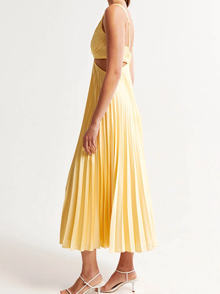 Robe de soirée aveugle plissée élégante pour les femmes | Midi 2