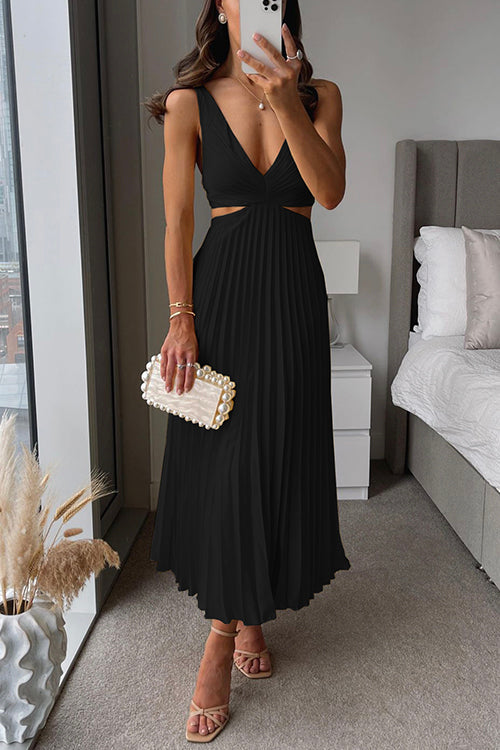 Robe de soirée aveugle plissée élégante pour les femmes | Midi 7