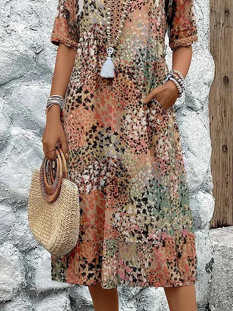 Robe douce pour femmes avec décolleté en V | Midi 6