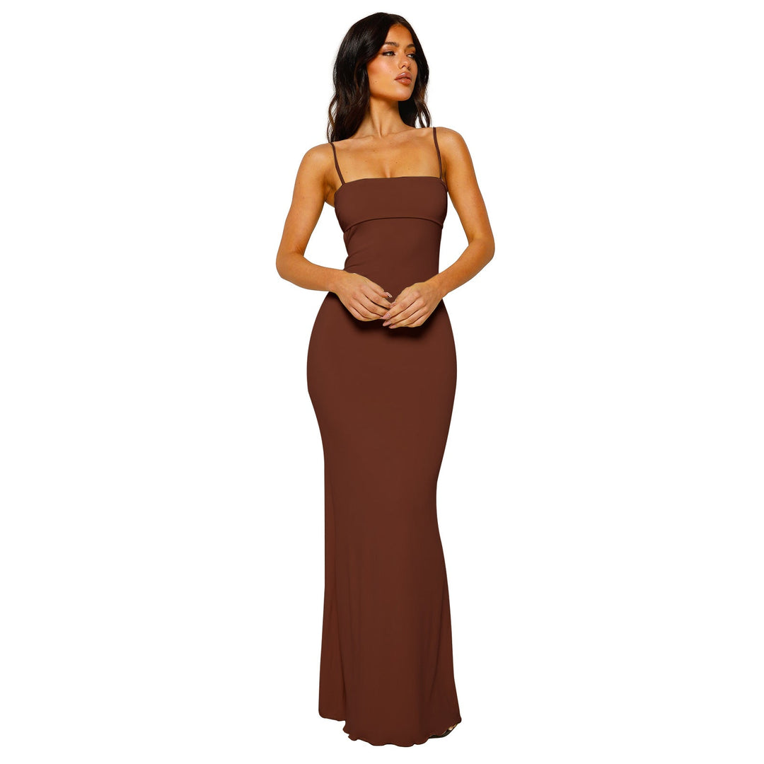 Robe maxi pour femmes - vêtements de soirée élégants sans dos 6