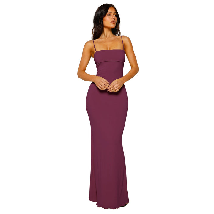 Robe maxi pour femmes - vêtements de soirée élégants sans dos 8