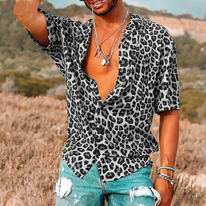 Grover | Chemise pour homme avec motif léopard