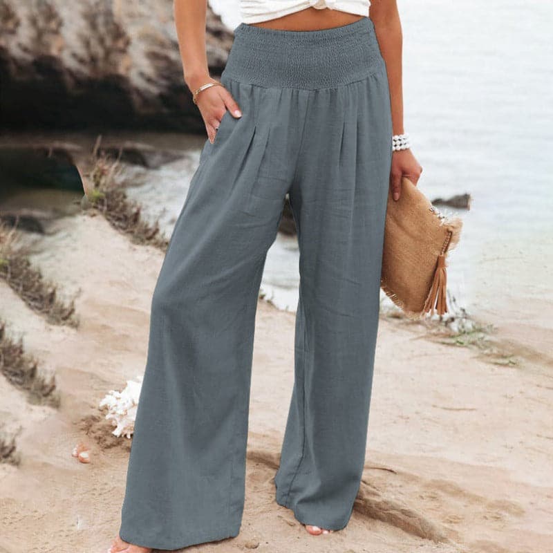 Aarthi | Pantalon large décontracté en lin pour femmes