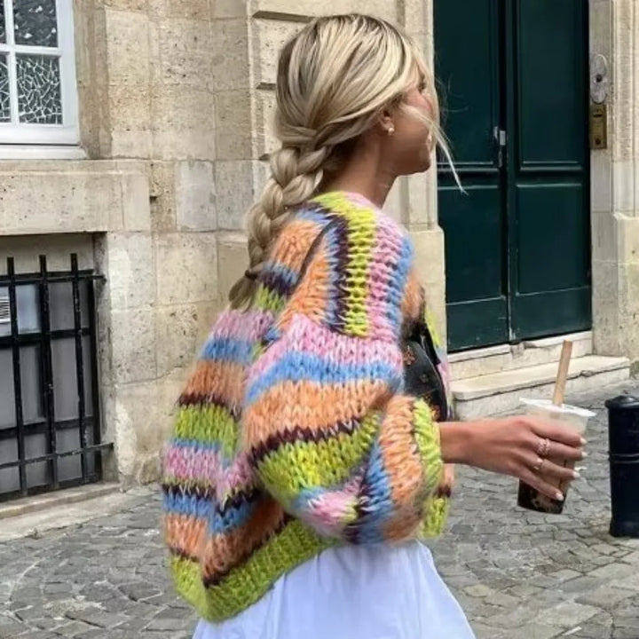 Filiz | Pull ouvert rayé