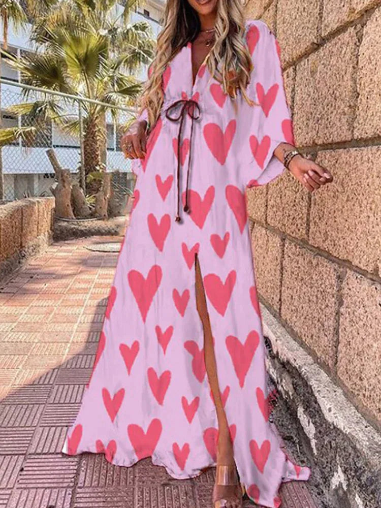 Hawise | Robe élégante imprimée pour la plage