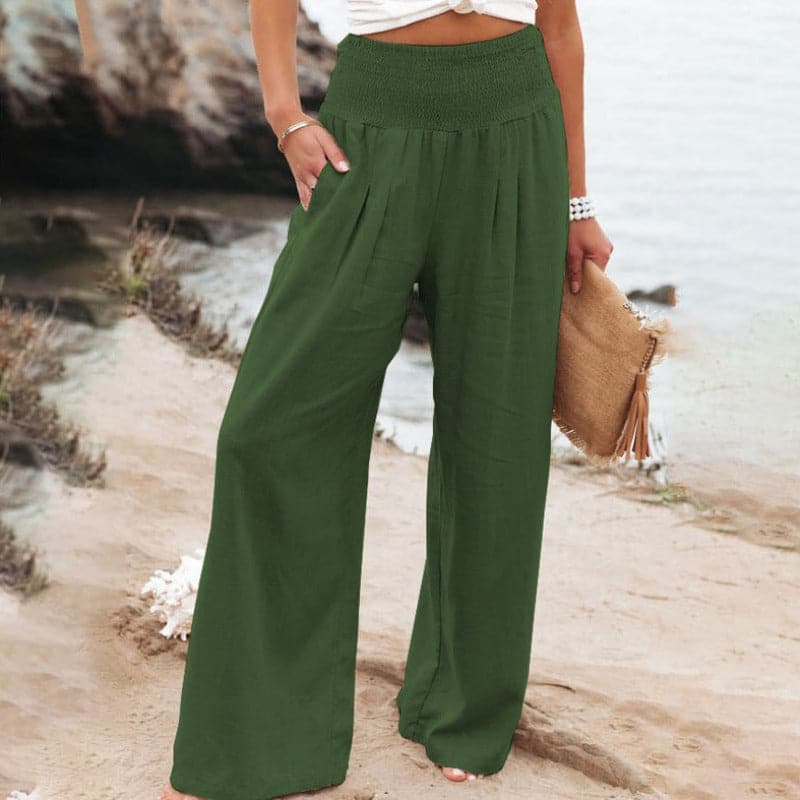 Aarthi | Pantalon large décontracté en lin pour femmes