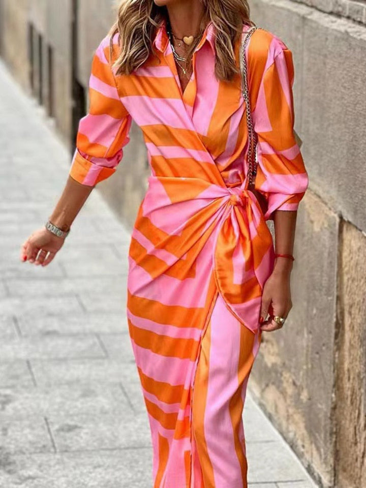 Nanami | Robe d'été décontractée avec décolleté en V et ceinture à la taille pour femmes