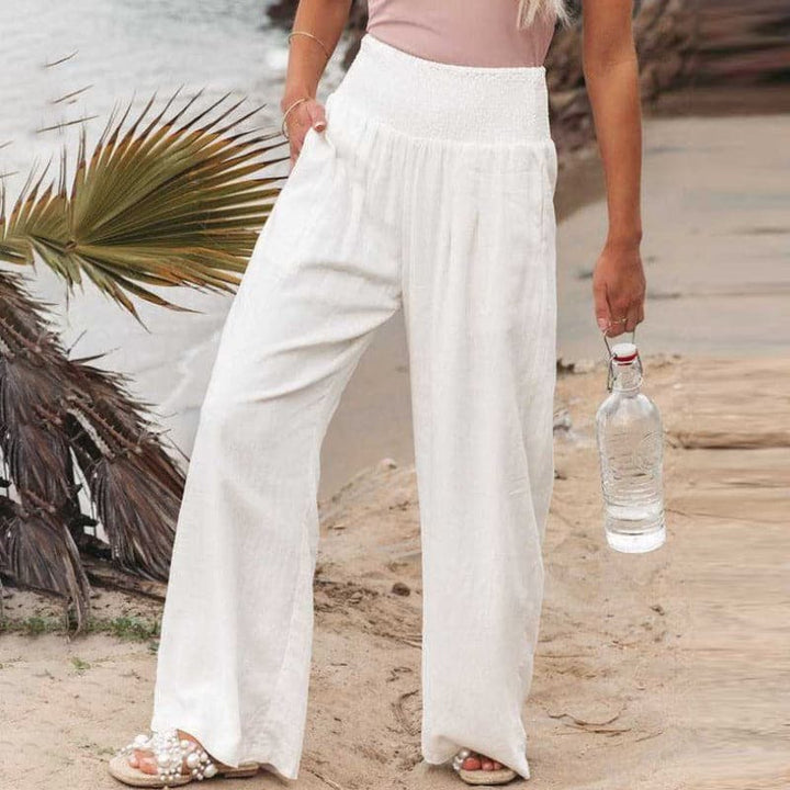Aarthi | Pantalon large décontracté en lin pour femmes