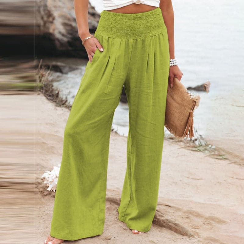 Aarthi | Pantalon large décontracté en lin pour femmes