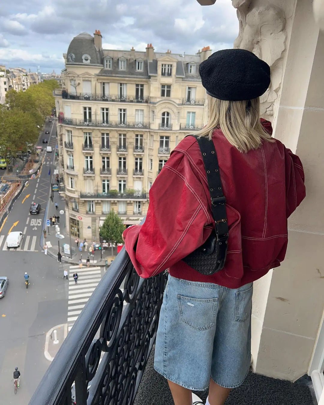 Zoe | Blouson en cuir vintage oversize pour femmes