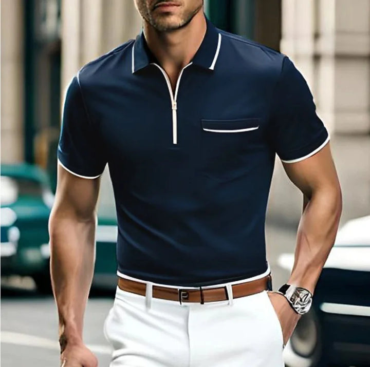 Samson | Polo pour homme avec fermeture éclair