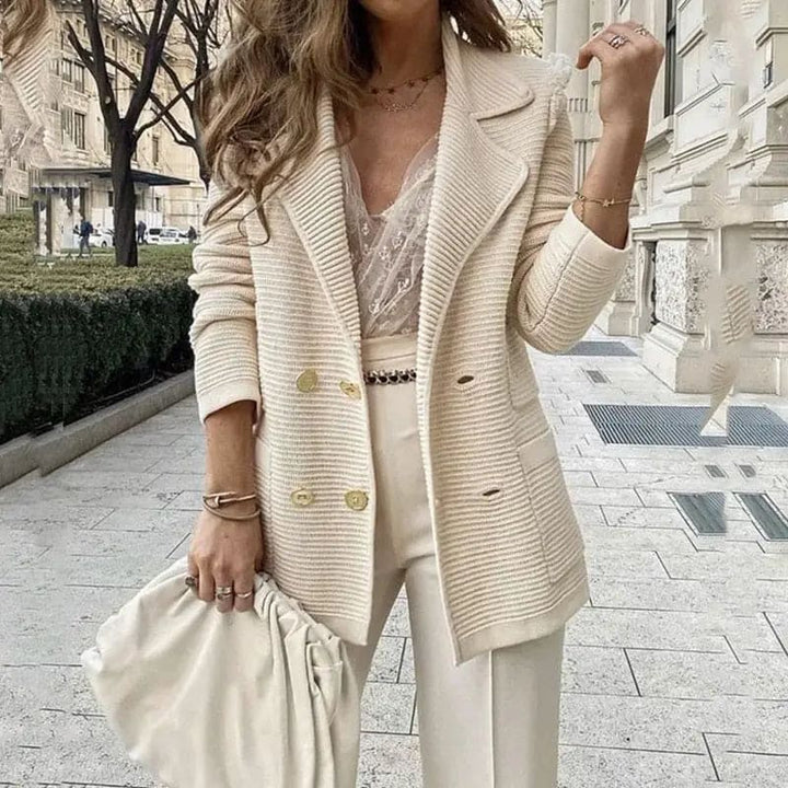 Nathalie - Blazer Tricoté Élégant
