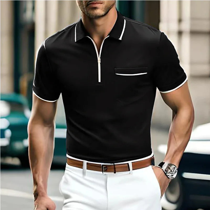 Samson | Polo pour homme avec fermeture éclair