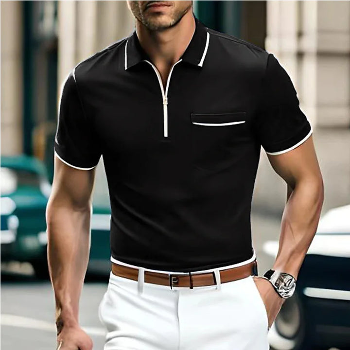 Samson | Polo pour homme avec fermeture éclair
