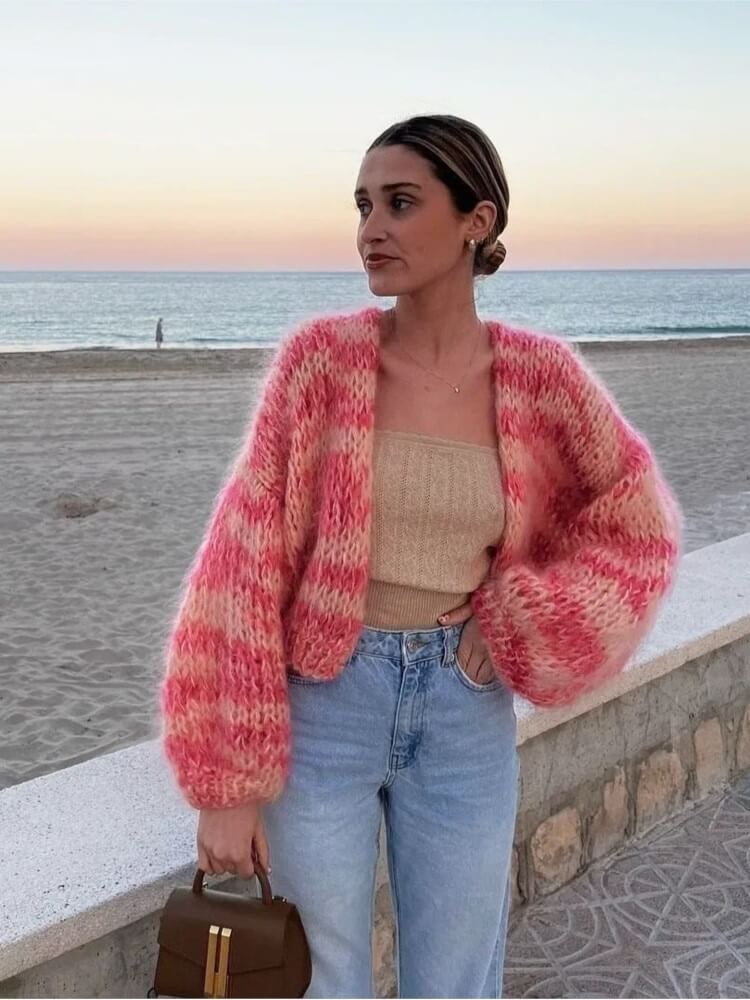 Filiz | Pull ouvert rayé