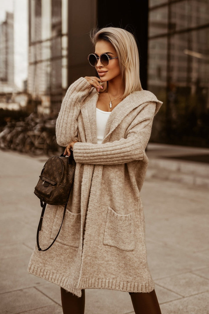 Tatiana | Cardigan long à capuche pour femme