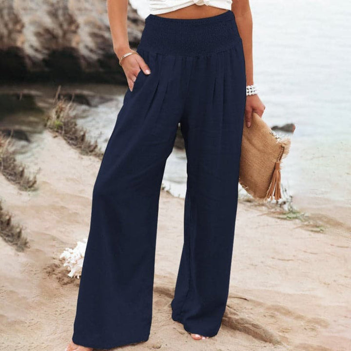 Aarthi | Pantalon large décontracté en lin pour femmes