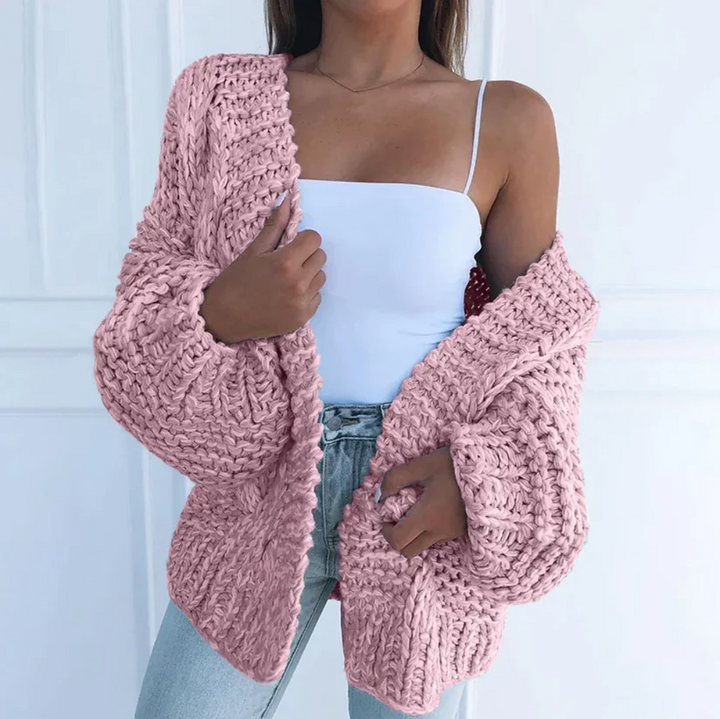 Pamela - Cardigan en maille épaisse, ample et cosy
