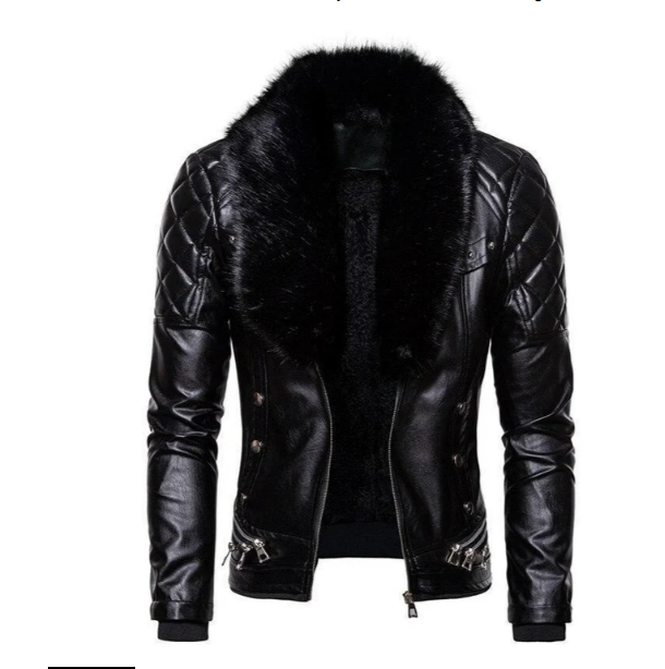 Rosa | Blouson motard vegan avec fourrure pour femmes