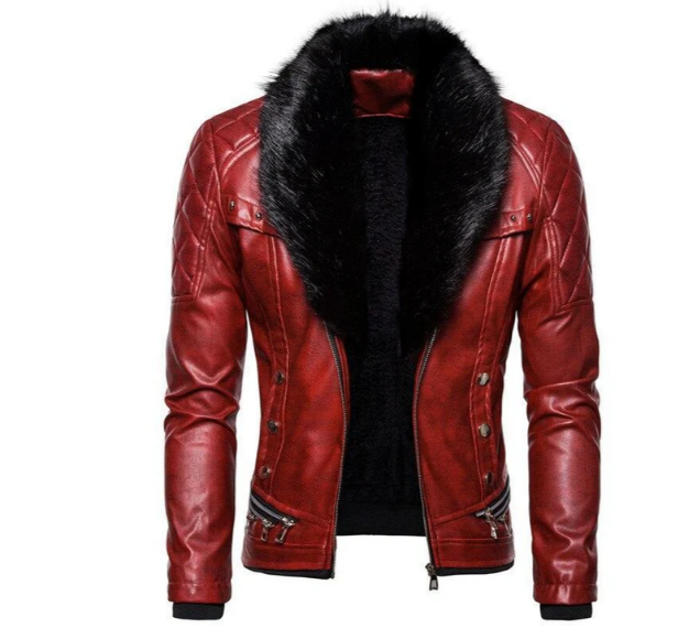 Rosa | Blouson motard vegan avec fourrure pour femmes