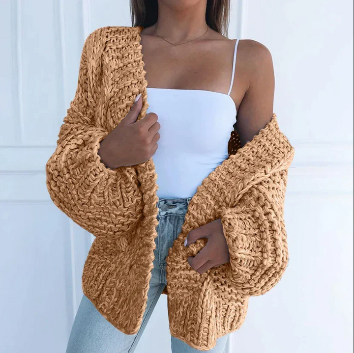 Pamela - Cardigan en maille épaisse, ample et cosy
