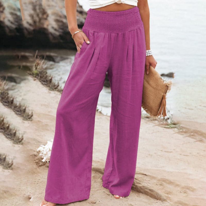 Aarthi | Pantalon large décontracté en lin pour femmes