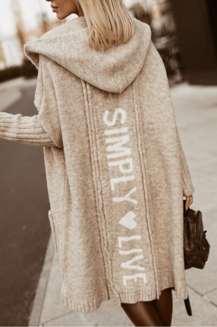 Tatiana | Cardigan long à capuche pour femme