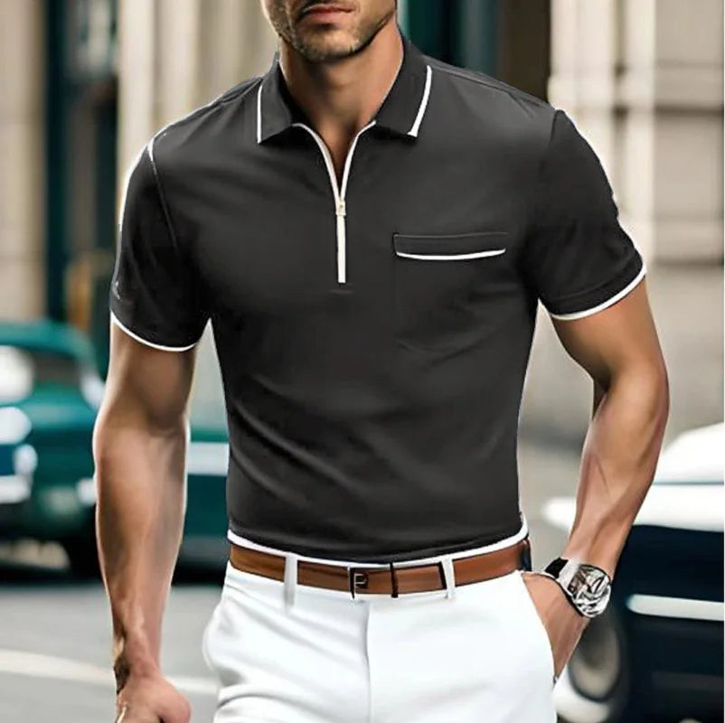 Samson | Polo pour homme avec fermeture éclair
