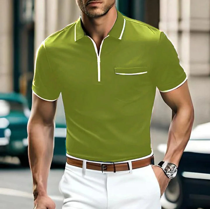 Samson | Polo pour homme avec fermeture éclair