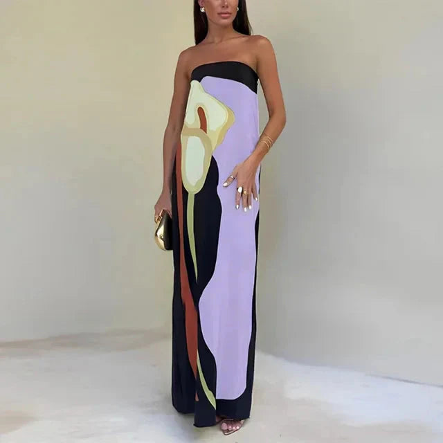 Hortense | Robe Tube Décontractée à Imprimé Avocat pour Femmes