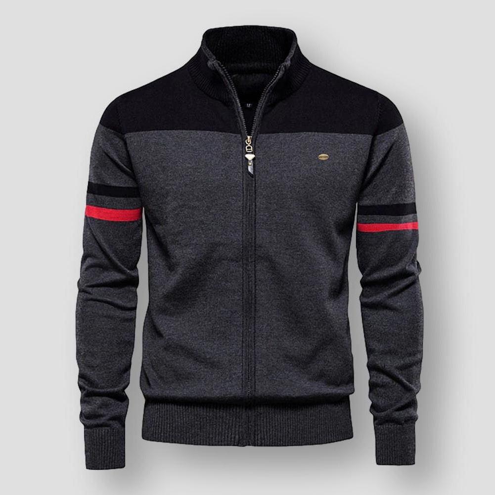 Hugo | Cardigan en tricot avec fermeture éclair et manches longues