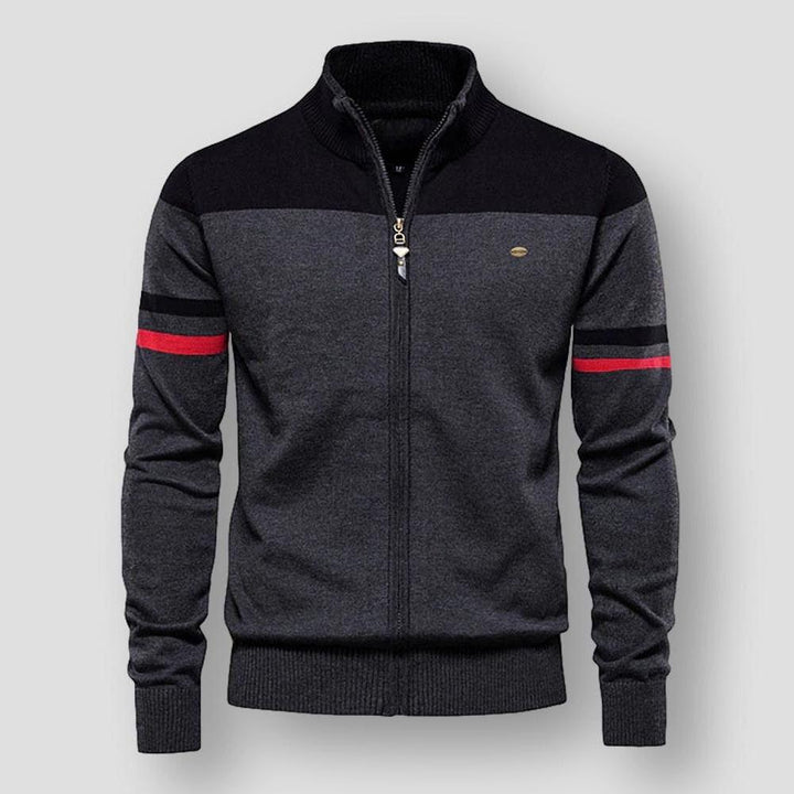 Hugo | Cardigan en tricot avec fermeture éclair et manches longues