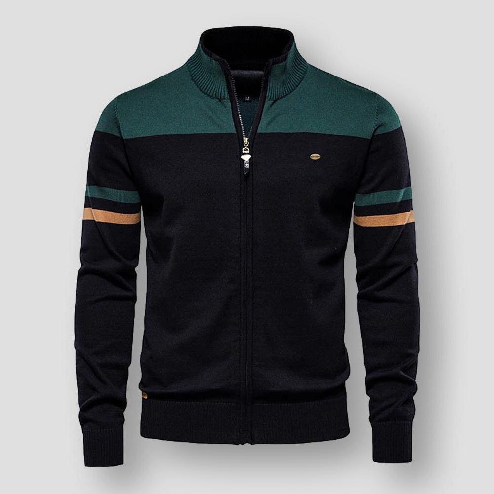 Hugo | Cardigan en tricot avec fermeture éclair et manches longues