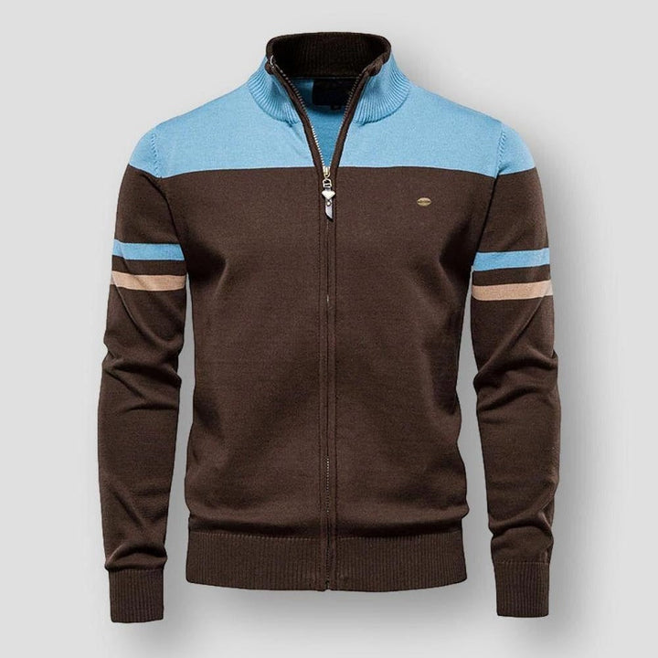 Hugo | Cardigan en tricot avec fermeture éclair et manches longues