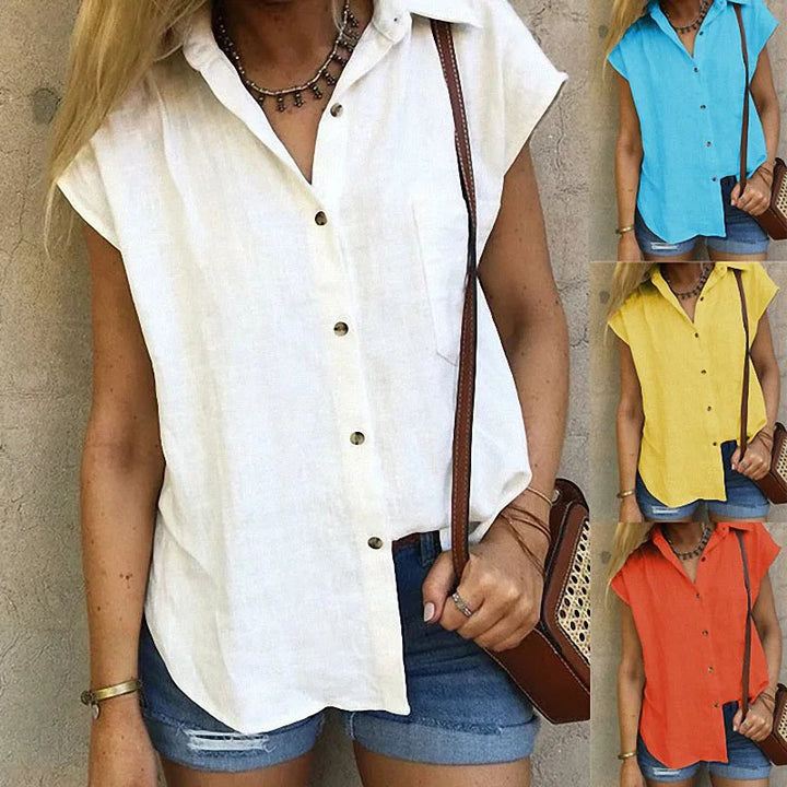 Faustina | Chemise en lin sans manches