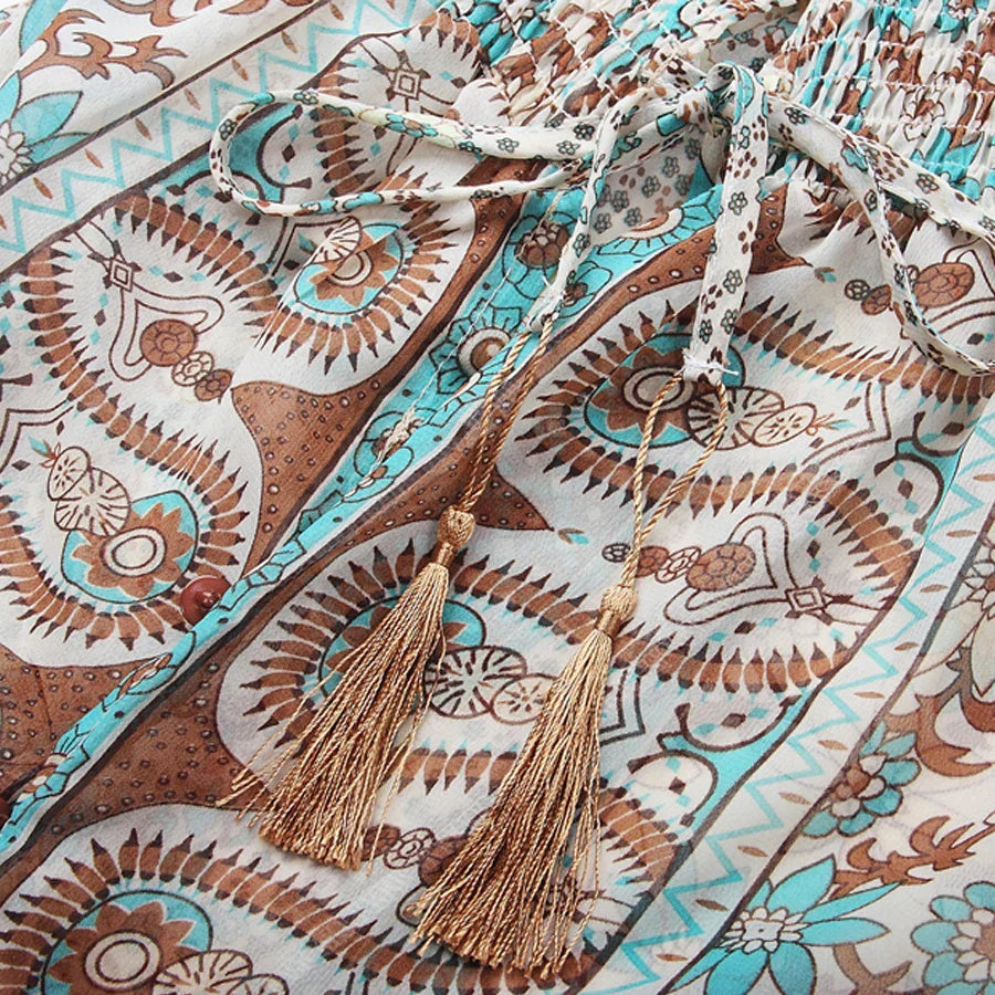 Narinder | European And American Women's Sexy Bohemian Print Dress