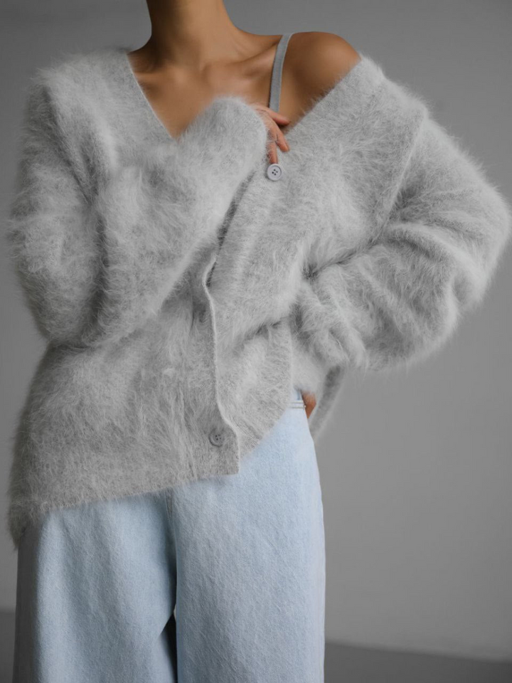 Alyssa - Cardigan élégant ample avec col en V profond