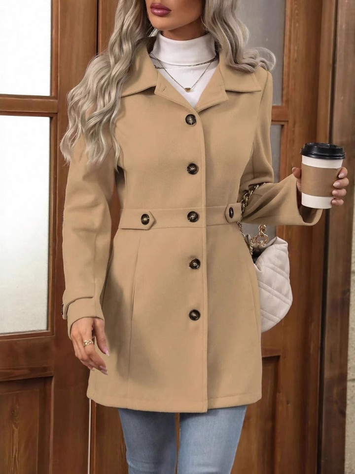 Janaya - Manteau élégant et polyvalent avec revers boutonnés
