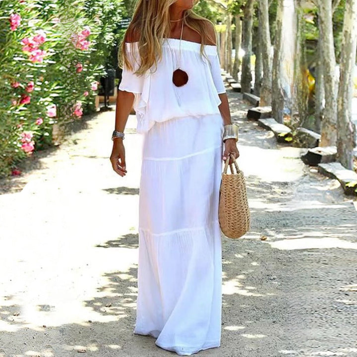 Chasity | Robe Longue à Épaules Dénudées pour Femmes