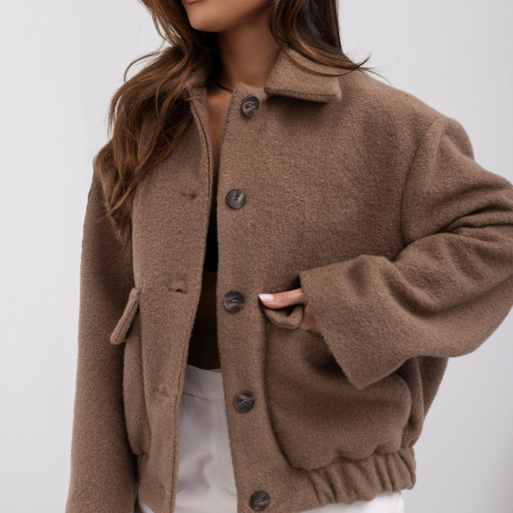 Evelynn - Cardigan chaud oversize à boutons élégant