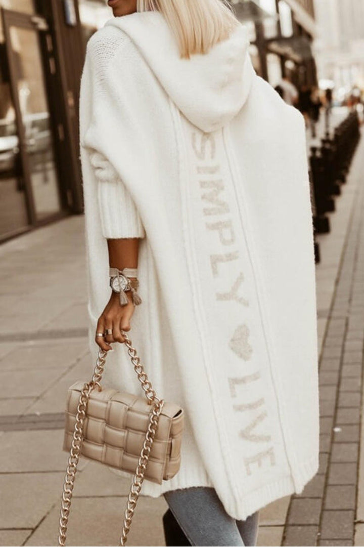 Tatiana | Cardigan long à capuche pour femme