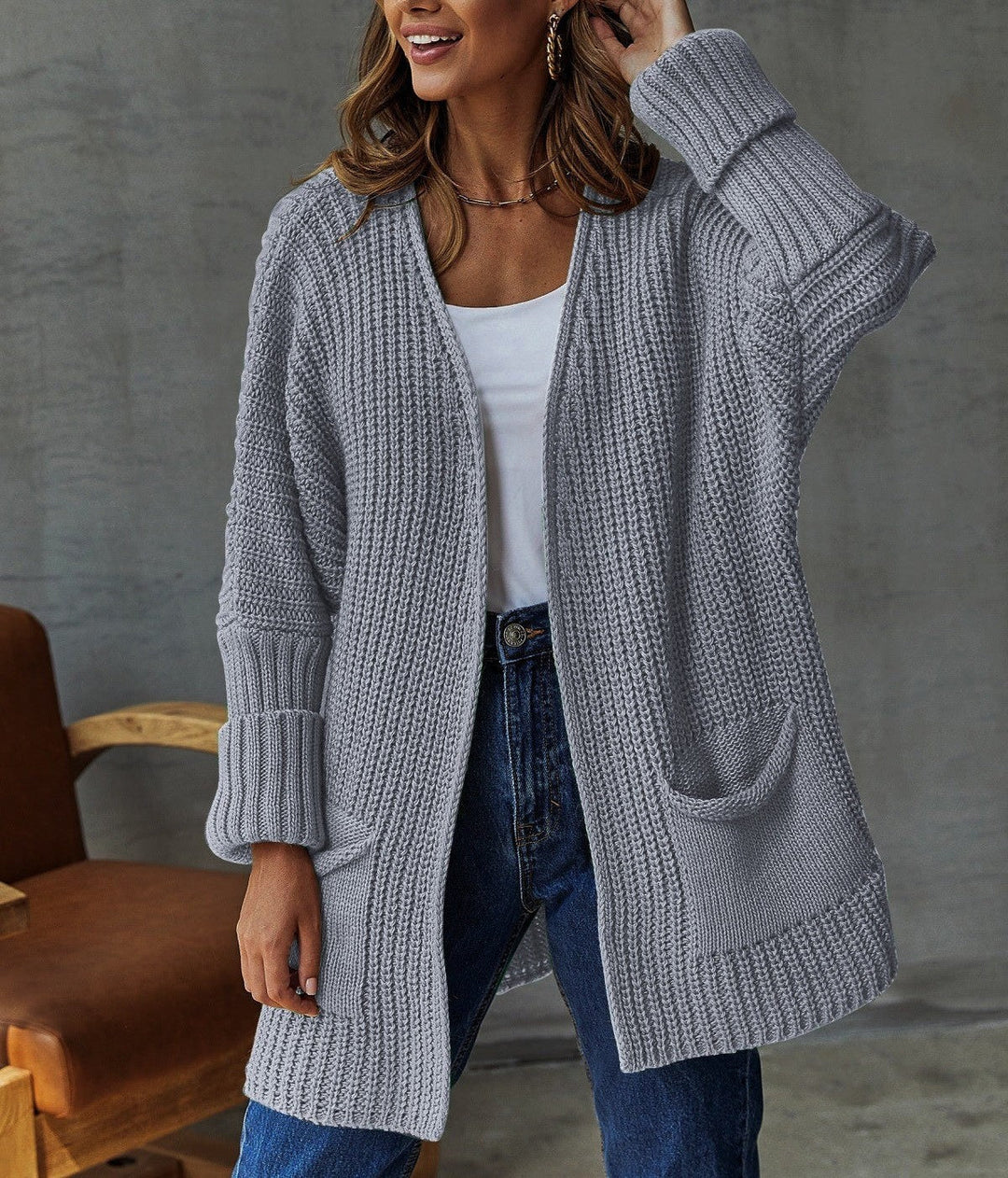 Zara - Cardigan tricoté ample et cosy