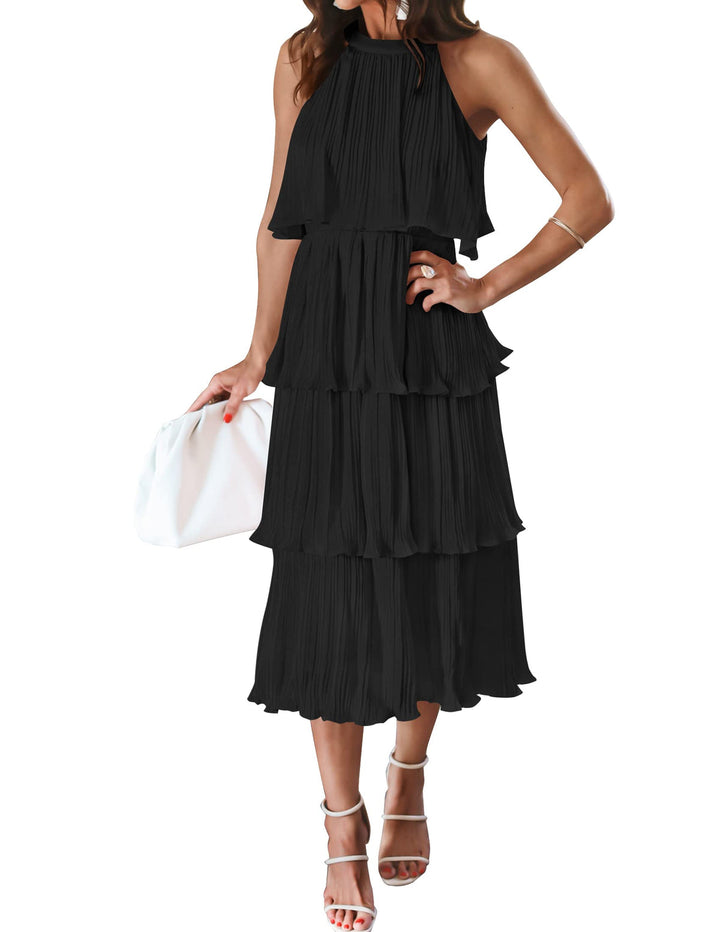 Mirasol - Robe longue élégante sans manches à col halter