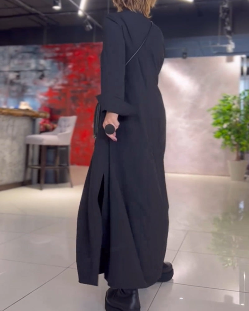 Myla | Robe longue et ample avec fente latérale