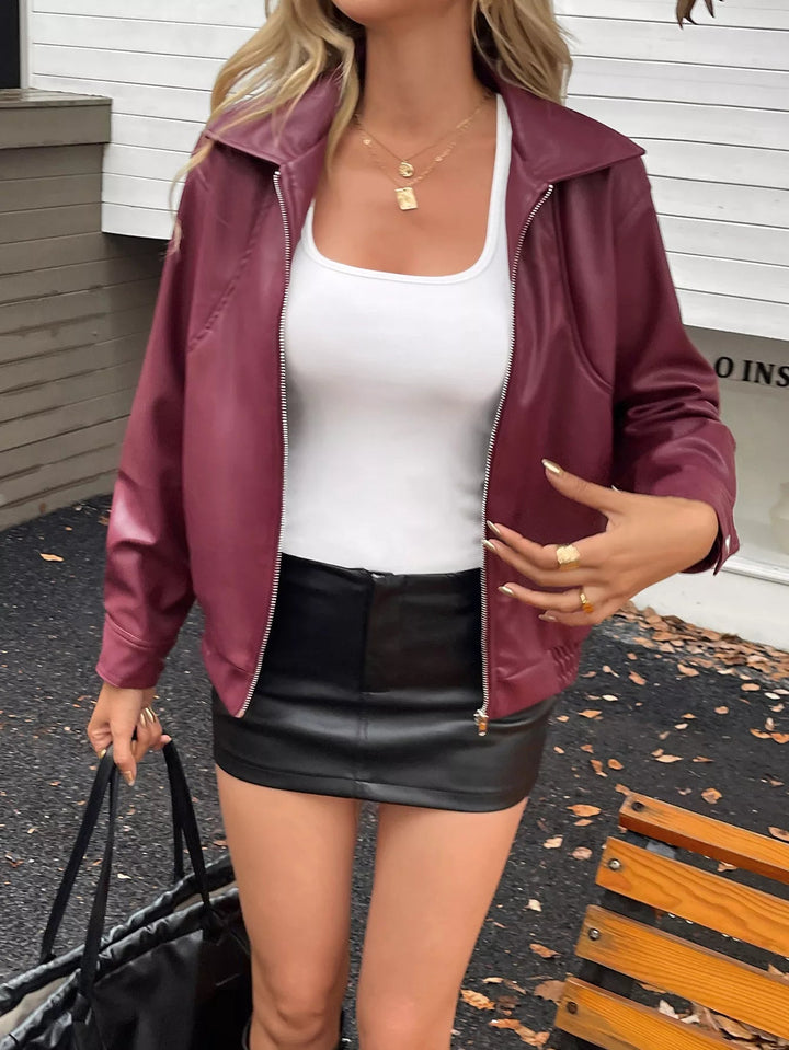 Genevieve - Veste Élégante à Manches Longues avec Fermeture Zippée