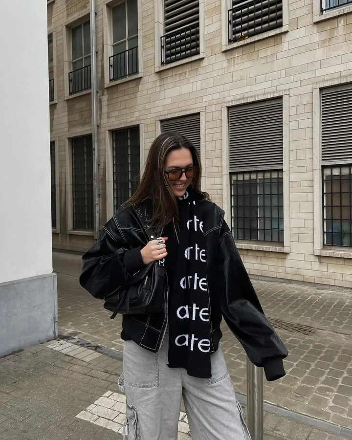 Zoe | Blouson en cuir vintage oversize pour femmes