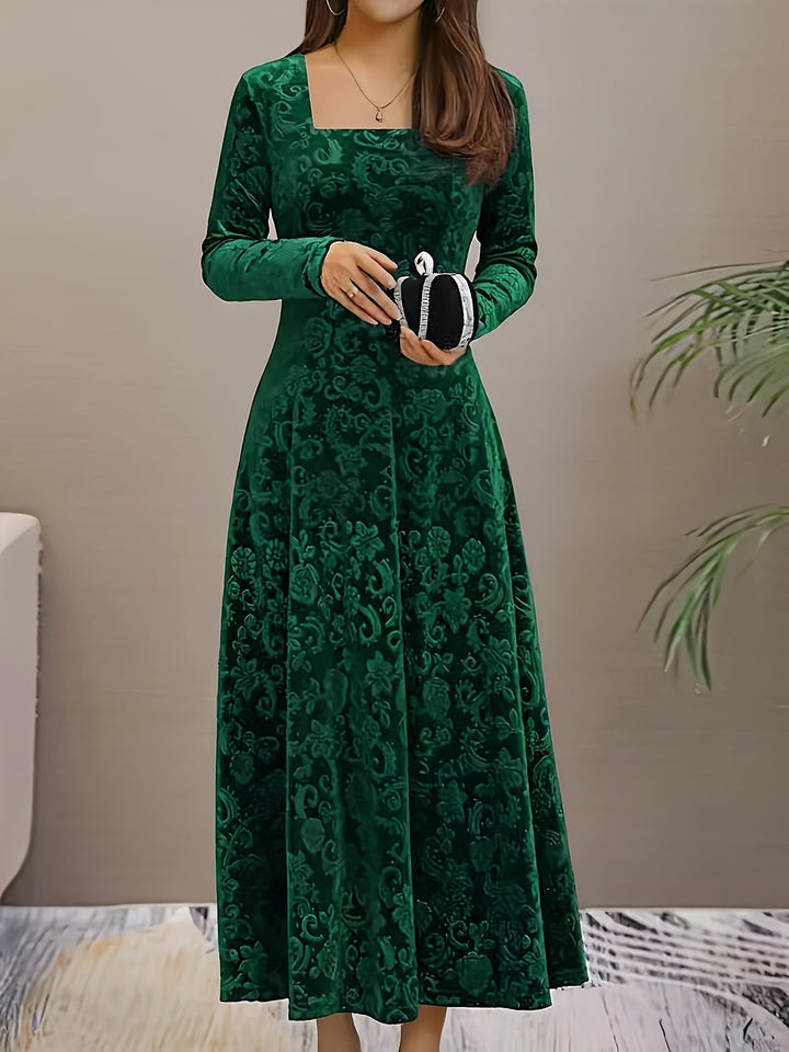 Hanna | Robe formelle en velours floral pour femmes