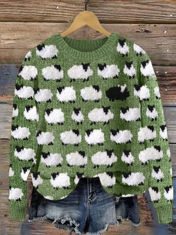Marta | Pull tricoté en laine de mouton vintage douce