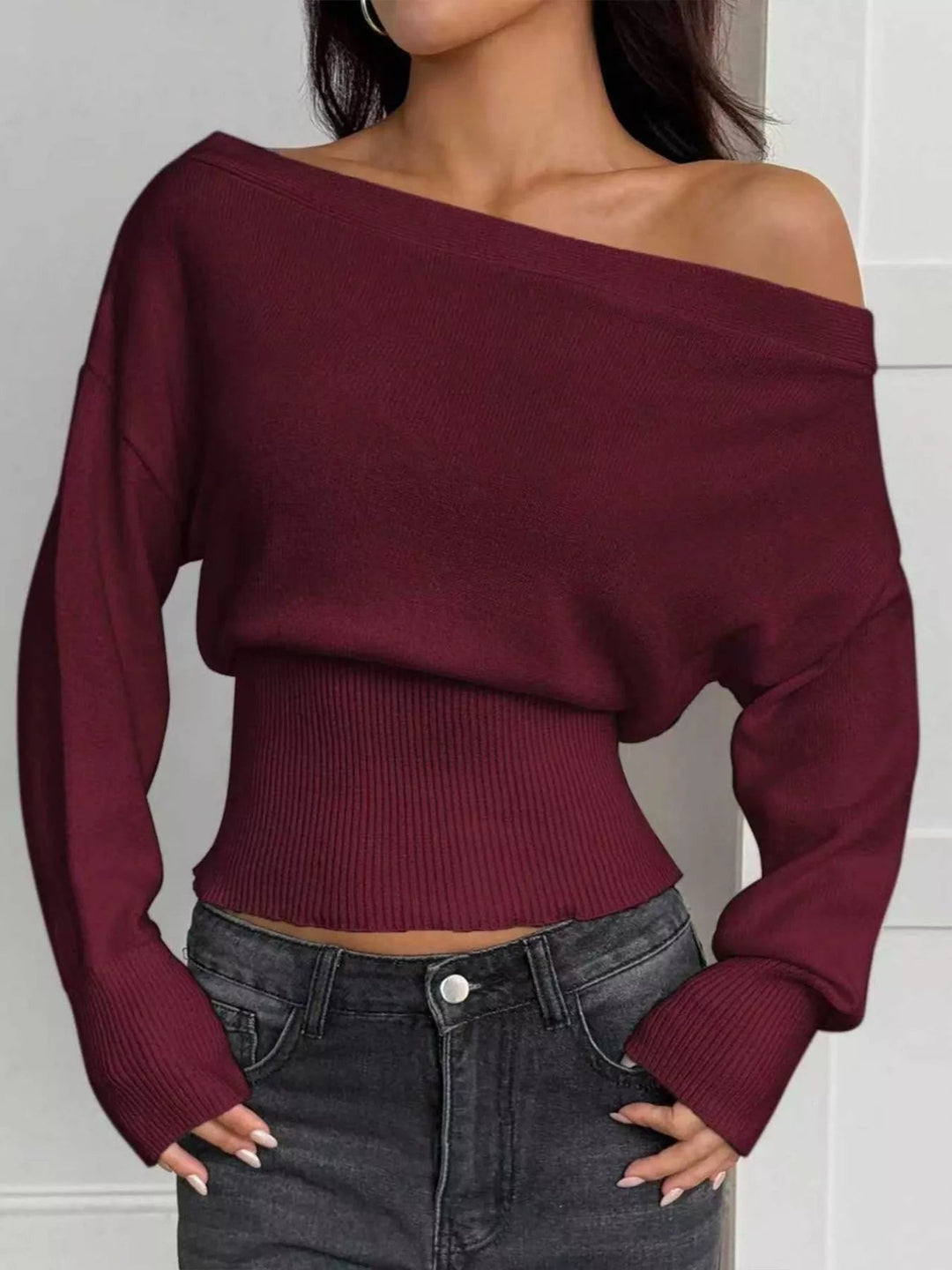 Nirvana - Pull court chic à une épaule