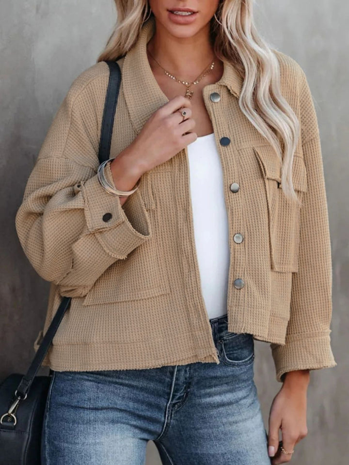 Colette - Veste Décontractée Ample à Manches Longues Boutonnée